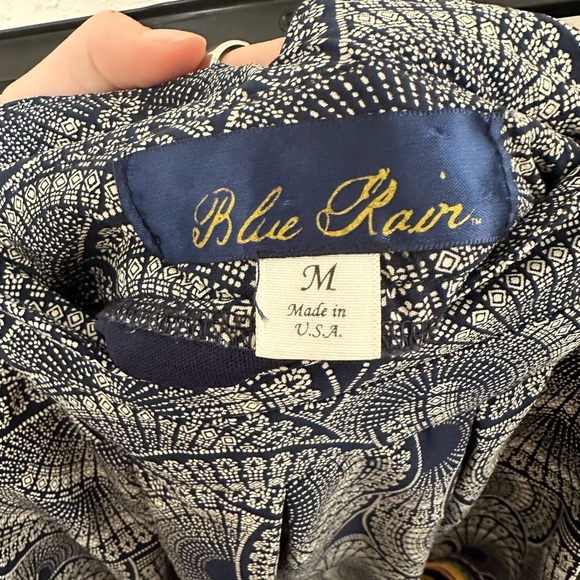 Blue Rain Pleated Floral Mini Skirt Size M - Picture 5 of 5